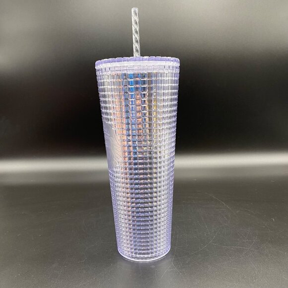 2022 Spring Starbucks Iridescent Unicorn Grid Venti Tumbler 24oz - Picture 3 of 8